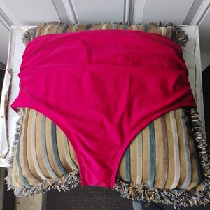 Source Unknown Fuchsia High-Waisted Bikini Bottom